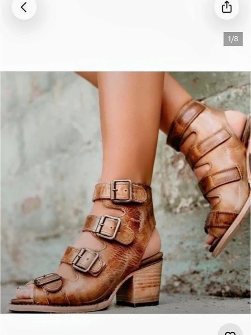 Freebird by Steven Quail Tan Leather Open Toe Booties Brown US 6